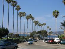 Eine Küstenstraße in der Nähe von San Diego